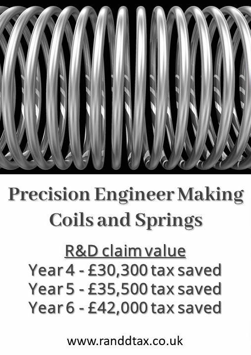 case study Precision Engineering Coils and Springs R&D tax credit claim
